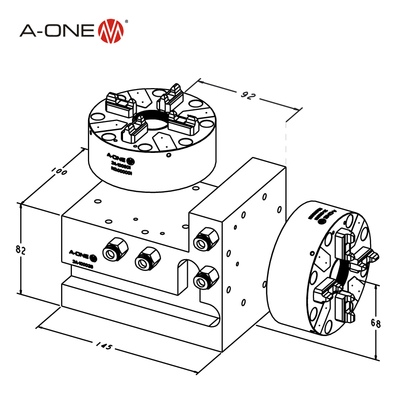 Square block for quick chuck 3A-100028