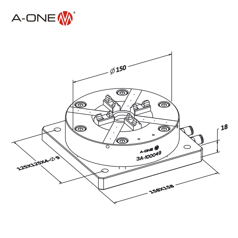 Power chuck 150（with plate） 3A-100050