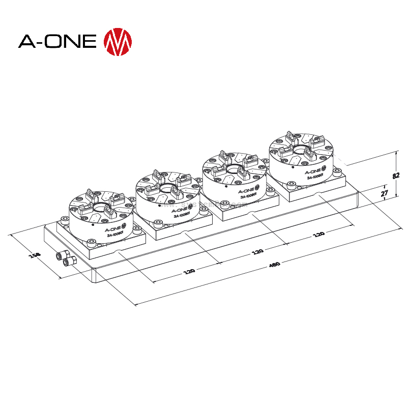 Four-fold chuck 3A-100928