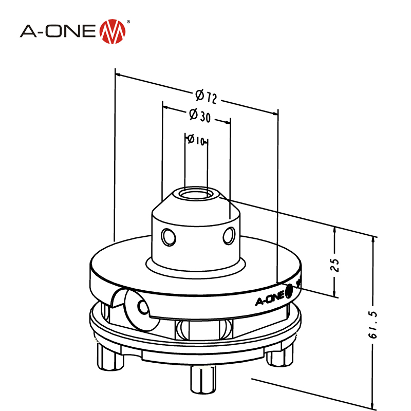 Blank holder Ø10/Ø72；6 pieces 3A-110028