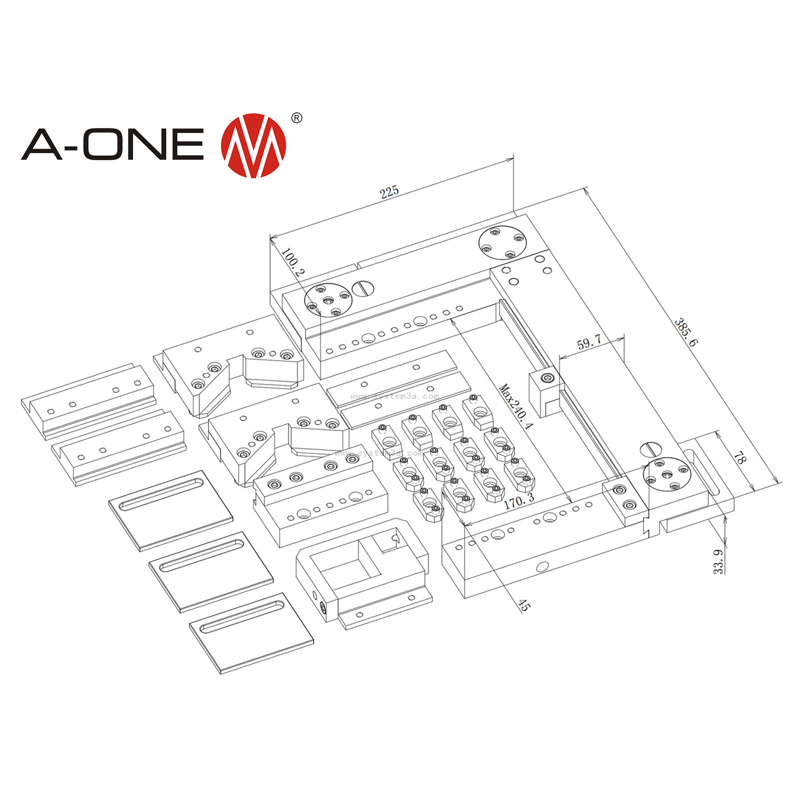 Universal base of stainless steel 3A-210021