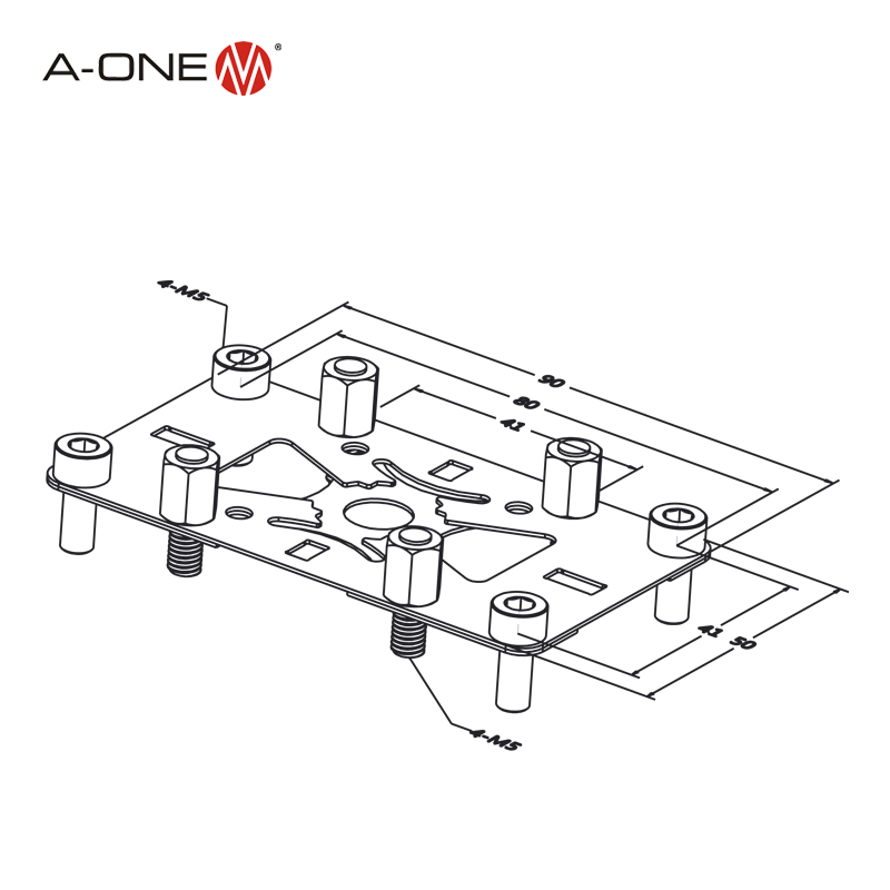 50*90mm centering plate 3A-400079