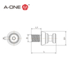 Zylindrical Feature Down -Down -Down -Stickotte herunterklemmen